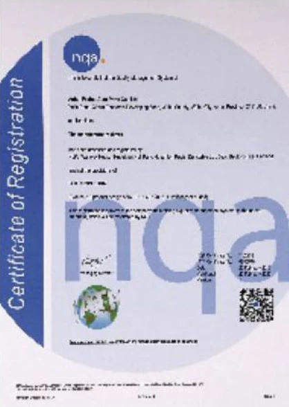 IATF16949 certificate in English